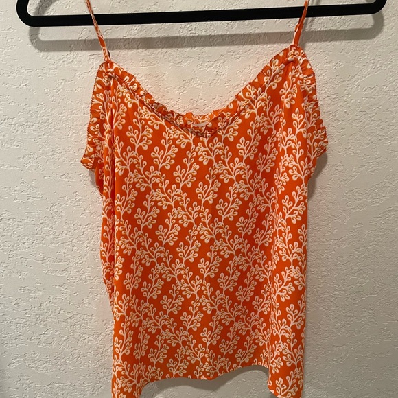 Tank Top- Orange/White   The Loft  Small - Picture 1 of 4
